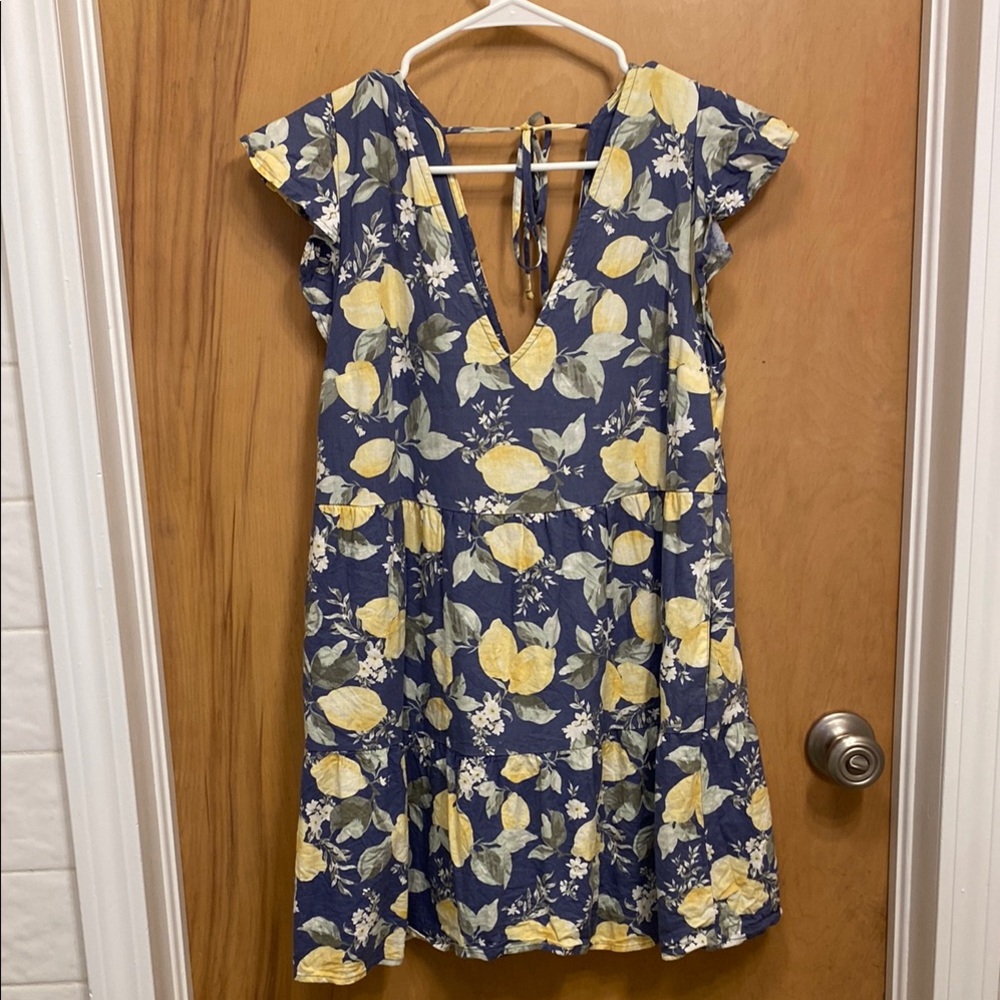 Floral Lemon Print Dress from Abercrombie and Fitch